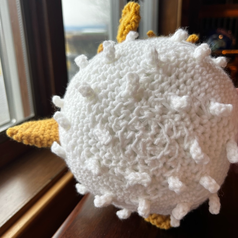 Hand Crocheted Ziggy the Puffer Fish Stuffed Animal Plushie! - Picture 8 of 13